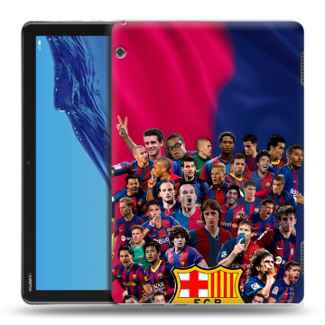 Силиконовый противоударный чехол на Huawei MediaPad T5 с принтом Барселона Barcelona