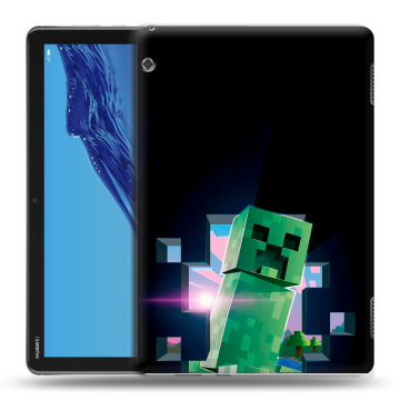 Силиконовый противоударный чехол на Huawei MediaPad T5 с принтом Майнкрафт Minecraft