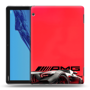Силиконовый противоударный чехол на Huawei MediaPad T5 с принтом Мерседес Mercedes AMG