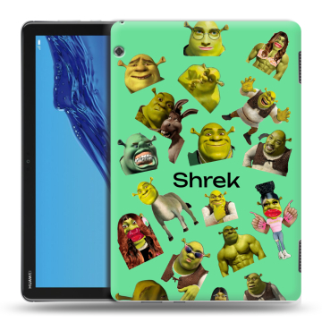 Силиконовый противоударный чехол на Huawei MediaPad T5 с принтом Шрек Shrek