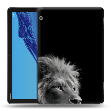 Силиконовый противоударный чехол на Huawei MediaPad T5 с принтом Лев кошки