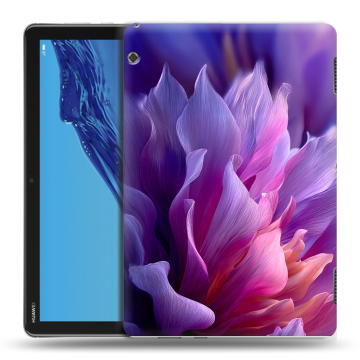 Силиконовый противоударный чехол на Huawei MediaPad T5 с принтом женский цветы
