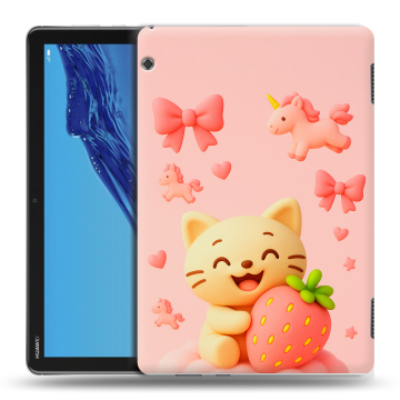 Силиконовый противоударный чехол на Huawei MediaPad T5 с принтом для девочек