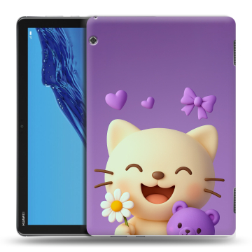 Силиконовый противоударный чехол на Huawei MediaPad T5 с принтом для девочек