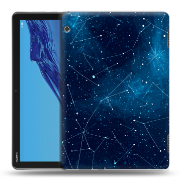 Силиконовый противоударный чехол на Huawei MediaPad T5 с принтом Космос звезды