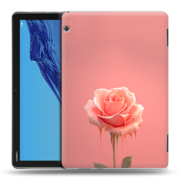 Силиконовый противоударный чехол на Huawei MediaPad T5 с принтом Розовая роза