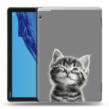 Силиконовый противоударный чехол на Huawei MediaPad T5 с принтом Котенок