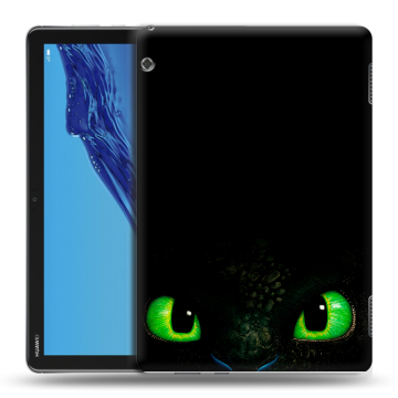 Силиконовый противоударный чехол на Huawei MediaPad T5 с принтом Как приручить дракона