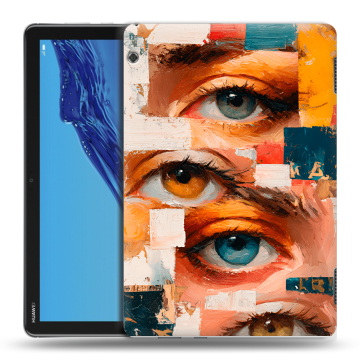 Силиконовый противоударный чехол на Huawei MediaPad T5 с принтом Модный принт