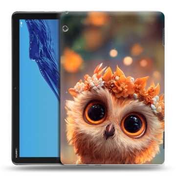 Силиконовый противоударный чехол на Huawei MediaPad T5 с принтом Милая сова