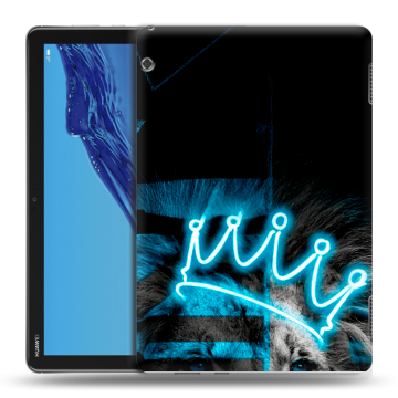 Силиконовый противоударный чехол на Huawei MediaPad T5 с принтом Король лев