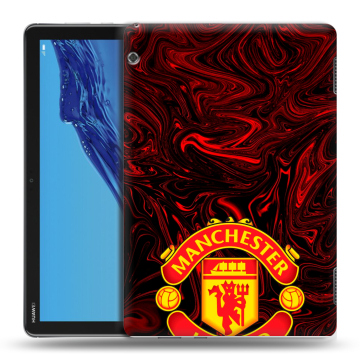 Силиконовый противоударный чехол на Huawei MediaPad T5 с принтом Manchester United