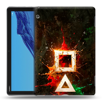 Силиконовый противоударный чехол на Huawei MediaPad T5 с принтом Squid Game Игра кальмара
