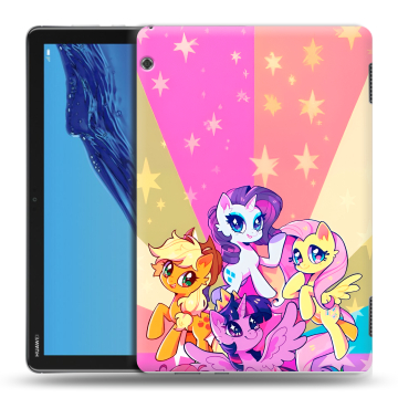 Силиконовый противоударный чехол на Huawei MediaPad T5 с принтом My little pony Дружба чудо