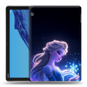 Силиконовый противоударный чехол на Huawei MediaPad T5 с принтом Холодное сердце Frozen