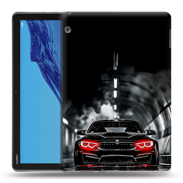 Силиконовый противоударный чехол на Huawei MediaPad T5 с принтом BMW БМВ Силиконовый противоударный чехол на Huawei MediaPad T5 с принтом BMW БМВ