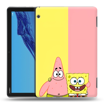 Силиконовый противоударный чехол на Huawei MediaPad T5 с принтом Спанч боб Спанчбоб