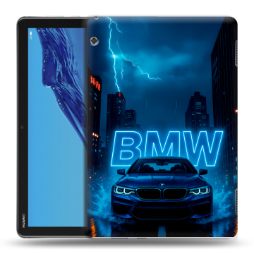 Силиконовый противоударный чехол на Huawei MediaPad T5 с принтом BMW БМВ