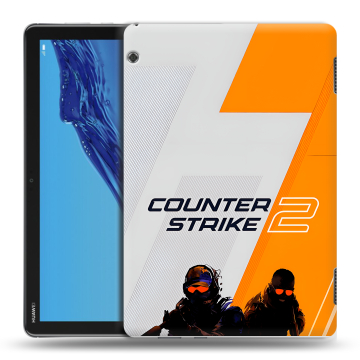 Силиконовый противоударный чехол на Huawei MediaPad T5 с принтом Counter Strike