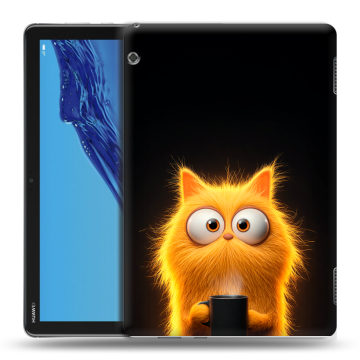 Силиконовый противоударный чехол на Huawei MediaPad T5 с принтом Смешной кот