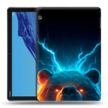 Силиконовый противоударный чехол на Huawei MediaPad T5 с принтом Медведь