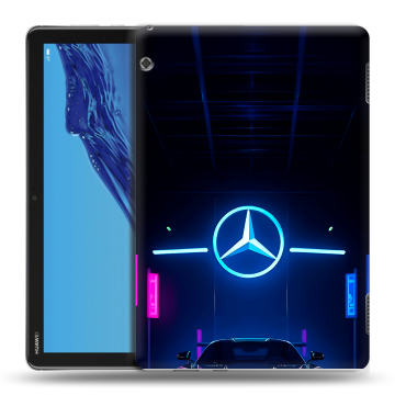 Силиконовый противоударный чехол на Huawei MediaPad T5 с принтом Mercedes Мерседес