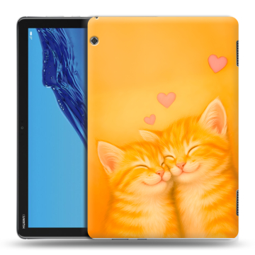 Силиконовый противоударный чехол на Huawei MediaPad T5 с принтом Милые котята