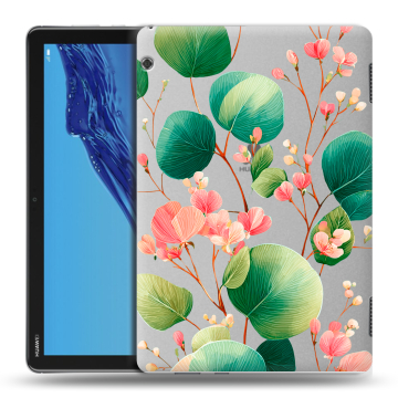Силиконовый противоударный чехол на Huawei MediaPad T5 с принтом женский