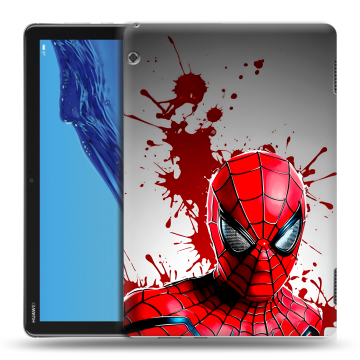 Силиконовый противоударный чехол на Huawei MediaPad T5 с принтом Spiderman Человек паук