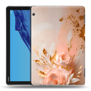 Силиконовый противоударный чехол на Huawei MediaPad T5 с принтом женский