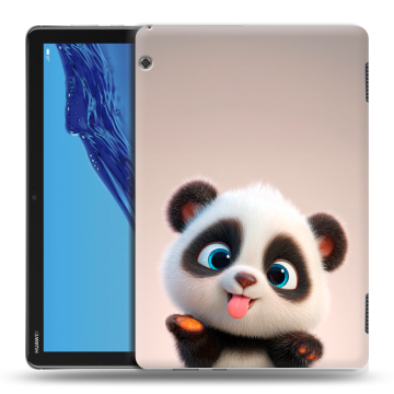 Силиконовый противоударный чехол на Huawei MediaPad T5 с принтом милая панда