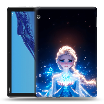 Силиконовый противоударный чехол на Huawei MediaPad T5 с принтом Холодное сердце Frozen