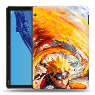 Силиконовый противоударный чехол на Huawei MediaPad T5 с принтом Аниме Наруто Naruto