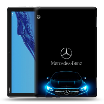 Силиконовый противоударный чехол на Huawei MediaPad T5 с принтом Mercedes Мерседес