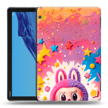 Силиконовый противоударный чехол на Huawei MediaPad T5 с принтом Labubu Лабубу