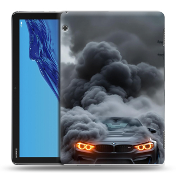 Силиконовый противоударный чехол на Huawei MediaPad T5 с принтом BMW БМВ Силиконовый противоударный чехол на Huawei MediaPad T5 с принтом BMW БМВ