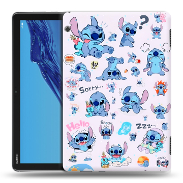 Силиконовый противоударный чехол на Huawei MediaPad T5 с принтом Лило и Стич