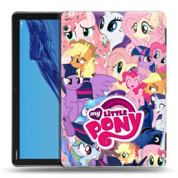 Силиконовый противоударный чехол на Huawei MediaPad T5 с принтом My little pony Дружба чудо