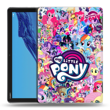Силиконовый противоударный чехол на Huawei MediaPad T5 с принтом My little pony Дружба чудо