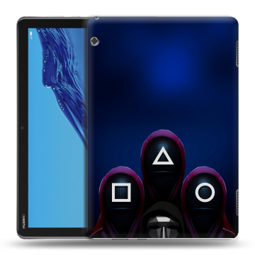 Силиконовый противоударный чехол на Huawei MediaPad T5 с принтом Игра Кальмара