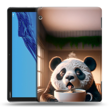Силиконовый противоударный чехол на Huawei MediaPad T5 с принтом смешная панда