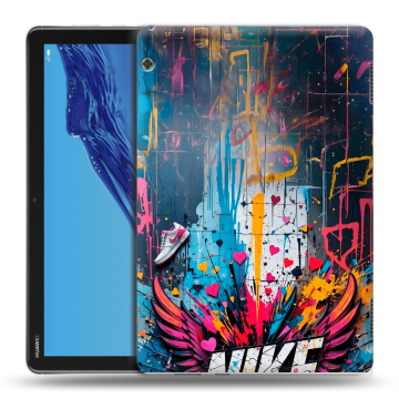 Силиконовый противоударный чехол на Huawei MediaPad T5 с принтом Nike Найк