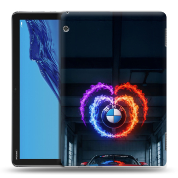 Силиконовый противоударный чехол на Huawei MediaPad T5 с принтом BMW БМВ
