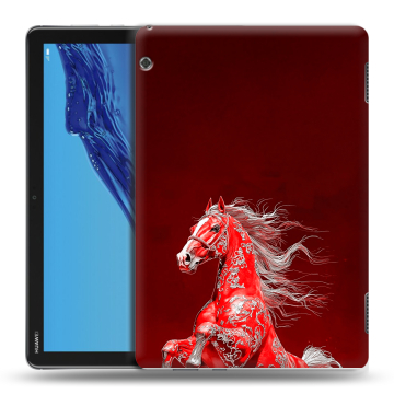 Силиконовый противоударный чехол на Huawei MediaPad T5 с принтом Новый год