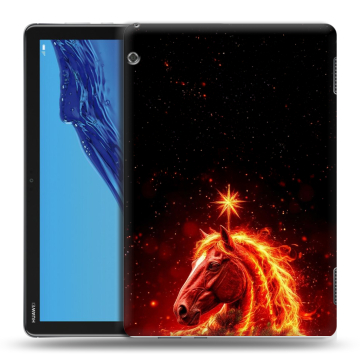 Силиконовый противоударный чехол на Huawei MediaPad T5 с принтом Новый год