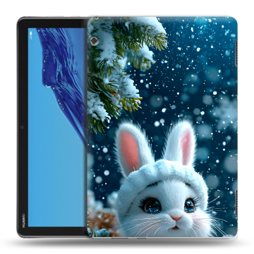Силиконовый противоударный чехол на Huawei MediaPad T5 с принтом Новый год