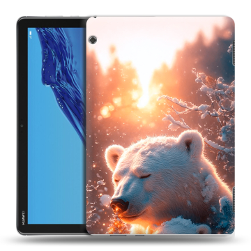 Силиконовый противоударный чехол на Huawei MediaPad T5 с принтом Новый год Силиконовый противоударный чехол на Huawei MediaPad T5 с принтом Новый год