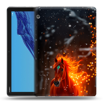 Силиконовый противоударный чехол на Huawei MediaPad T5 с принтом Новый год Силиконовый противоударный чехол на Huawei MediaPad T5 с принтом Новый год