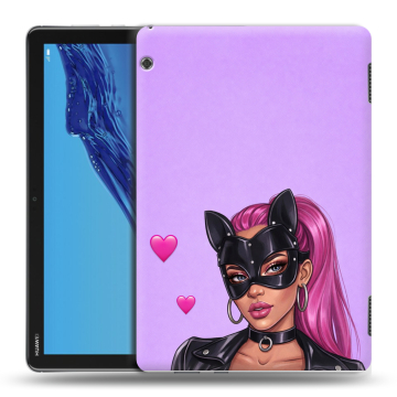 Силиконовый противоударный чехол на Huawei MediaPad T5 с принтом женский