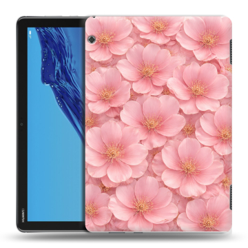 Силиконовый противоударный чехол на Huawei MediaPad T5 с принтом женский